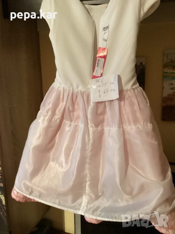 НОВА С етикет Детска рокличка 146 с къс ръкав официална, снимка 4 - Детски рокли и поли - 52647944