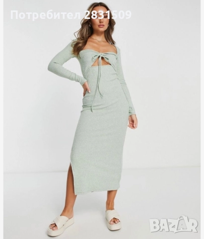 Плетена Рокля NaKd - XS Нова с етикет, снимка 3 - Рокли - 52287470