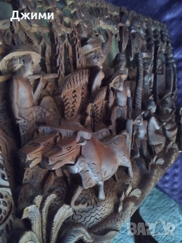 тайландска дърворезба, снимка 13 - Антикварни и старинни предмети - 53400345