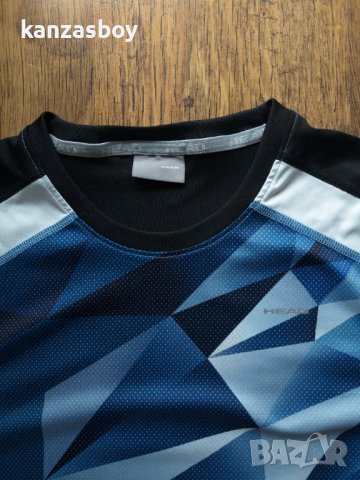 HEAD VISON GRAPHIC BLUE T-SHIRT - страхотна мъжка тениска КАТО НОВА , снимка 7 - Тениски - 40581074