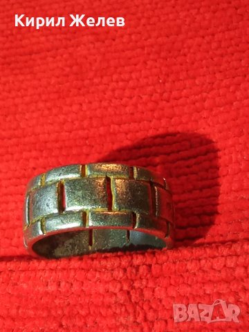 Стар ВИНТИДЖ АРТ МОДЕЛ СРЕБЪРЕН ПРЪСТЕН ПАТИНИРАНО СРЕБРО 925 Тип ХАЛКА РЪЧНА РЯДКА ИЗРАБОТКА 39988