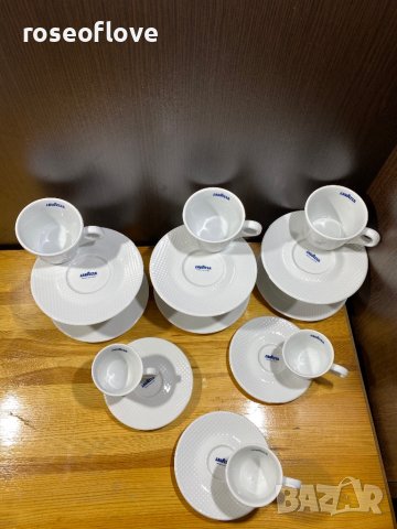 Лаваца / Lavazza оригинални италиански порцеланови чаши за кафе и капучино модел 2, снимка 5 - Чаши - 40095220