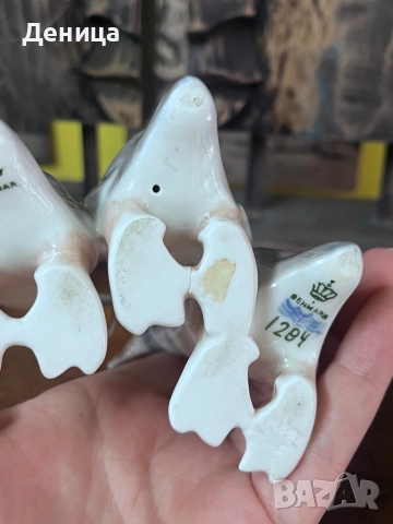 Порцеланова фигурка „Трио пингвини“ от Копенхаген.  , снимка 12 - Фигурки - 51611256