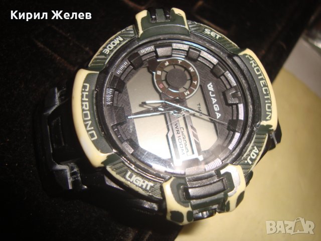 JAGA МАРКОВ ВОДОУСТОЙЧИВ КВАРЦ ЕЛЕКТРОНЕН ЧАСОВНИК ХРОНОГРАФ РЯДЪК МОДЕЛ 8058, снимка 6 - Мъжки - 32857404