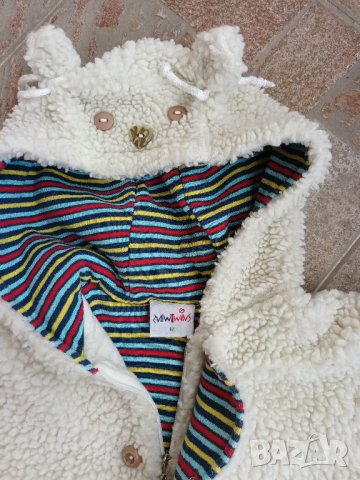  Бял бебешки вълнен гащеризон., снимка 5 - Комплекти за бебе - 43051386