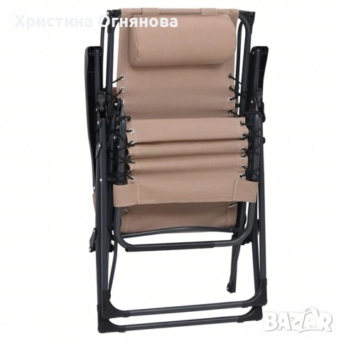 Сгъваем градински шезлонг с нулева гравитация и сенник – комфорт за пълна релаксация, снимка 3 - Градински мебели, декорация  - 53052128