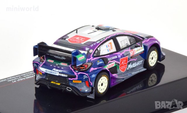 FORD Puma WRC Rally Itali 2020 - мащаб 1:43 на IXO моделът е нов в PVC дисплей-кейс, снимка 2 - Колекции - 43002424