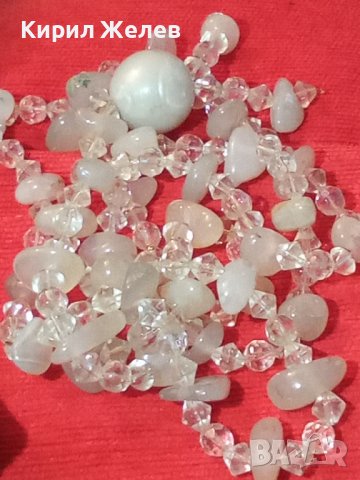 СКЪПОЦЕННА ОГЪРЛИЦА от ФАСЕТИРАН ЧИСТ ПЛАНИНСКИ КРИСТАЛ и МЛЕЧЕН КВАРЦ МАЙСТОРСКА ИЗРАБОТКА 30143, снимка 3 - Колиета, медальони, синджири - 37900867