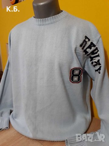 Мъжки пуловер ,,REPLAY" р-е L/XL, снимка 1 - Пуловери - 35033694