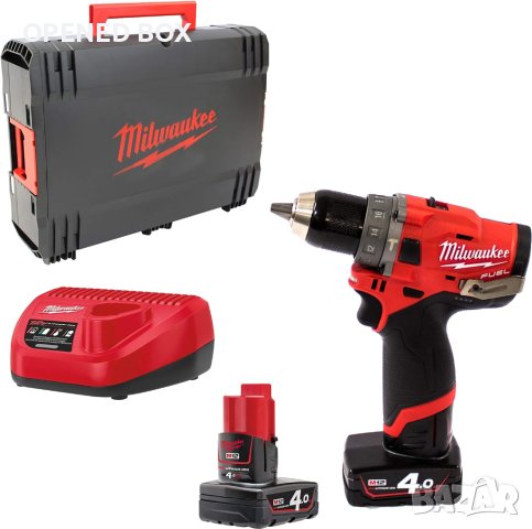 Акумулаторен ударен винтоверт Milwaukee M12FPD-402X, 12 V, 44 Nm, куфар, 2 батерии и зарядно, снимка 1 - Други инструменти - 43020329