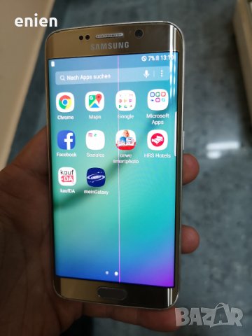 Употребяван Оригинален Дисплей за Samsung Galaxy S6 Edge Gold, снимка 2 - Резервни части за телефони - 27922828