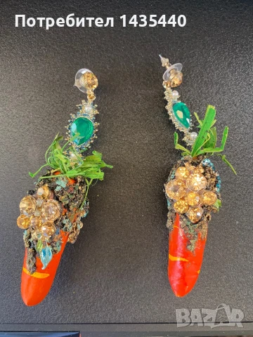 Ръчно изработени обици от серията “Забранения плод” на дизайнерката Анелия Милчева