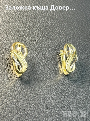 Златни обеци  ЧИСТО НОВИ 14 карата 585 zlatni obeci zlaten gold, снимка 3 - Обеци - 53113691