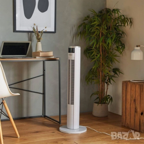 Колонен вентилатор VonHaus 35” с дистанционно управление и таймер – бял, снимка 11 - Друга електроника - 51849993