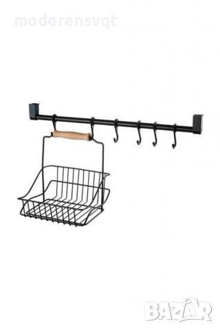 Ретро кухненски комплект със закачалка и кош, снимка 4 - Аксесоари за кухня - 37333622