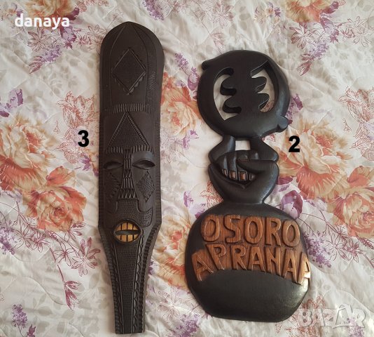 Дървени маски за стена ретро декор дърворезба, снимка 5 - Декорация за дома - 43743666