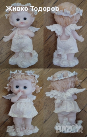 Фигурки на Ангели (момче/момиче) от смола (14х7см.)