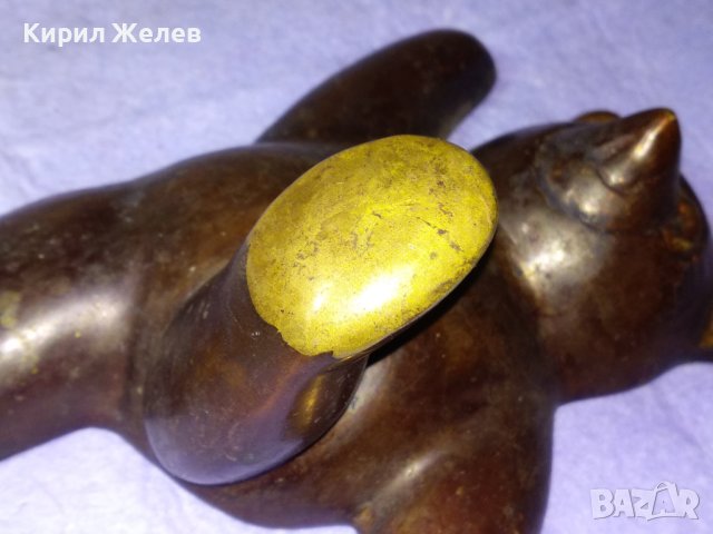 Старо ГОЛЯМО РУСКО МЕТАЛНО МЕЧЕ РЯДКА Колекционерска БРОНЗОВА ФИГУРКА СССР МАЙСТОРСКА РАБОТА 34146, снимка 9 - Колекции - 43828256