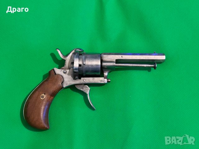 Стар щифтов револвер Лефуше 7 мм, снимка 3 - Антикварни и старинни предмети - 44057695