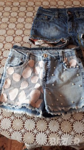 Къси дънкови панталони за момиче , снимка 2 - Детски къси панталони - 32330814