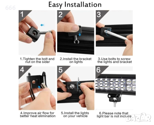 Скоби за монтаж на LED светлинна лента, снимка 6 - Аксесоари и консумативи - 52998883