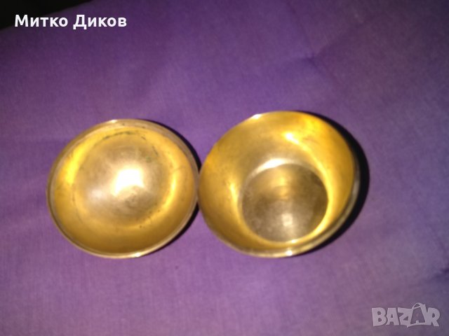 Стара кутийка за бижута медна на винт и слонова кост , снимка 4 - Декорация за дома - 28276650