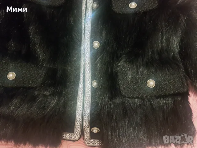 Палто от висококачествен еко пух, снимка 4 - Палта, манта - 48005596