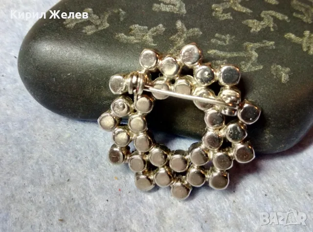 ИЗУМИТЕЛНО КРАСИВА СКЪПОЦЕННА АЖУРНА ВИНТИДЖ АРТ БРОШКА с РЯДЪК ТЪМНОЧЕРВЕН ГРАНАТ 45666, снимка 11 - Други - 48734092