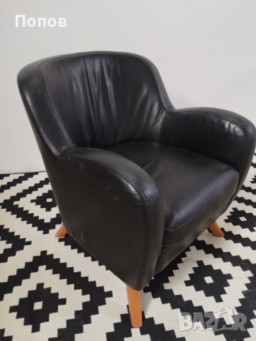 Италианско кожено кресло, снимка 5 - Дивани и мека мебел - 44846563