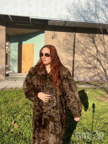 Невероятно палто от естествена кожа - заек. Vintage. 