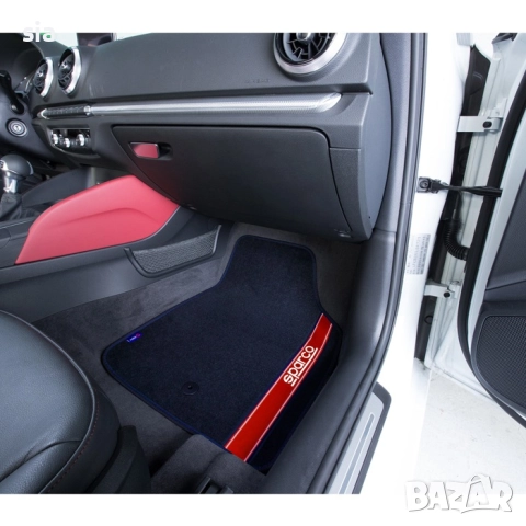 Стелик за кола, Универсален модел със червен кант Sparco, 4бр в к-т, снимка 2 - Аксесоари и консумативи - 51441919