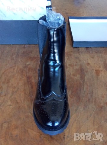 Чисто Нови Черни Дамски Боти Женски Зимни Обувки Ботуши Мода, снимка 6 - Дамски боти - 43411910