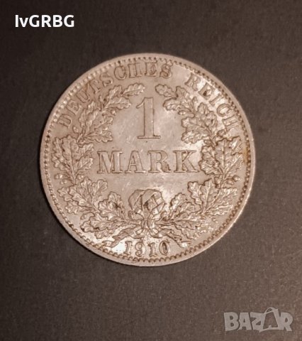 1 марка 1910 Германия сребро , снимка 3 - Нумизматика и бонистика - 43454549