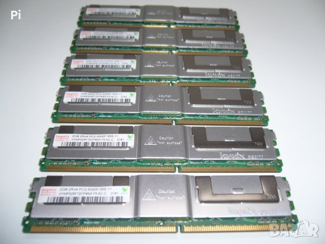 Сървърна памет 2gb Hynix DDR2-667mhz ECC, PC2-5300, Ram 24бр.
