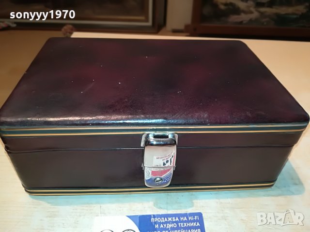 кожено куфарче с златен обков-внос швеция 1907210922, снимка 2 - Колекции - 33560555