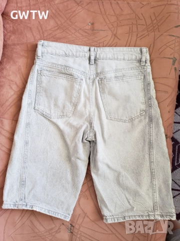 Zara летни бермуди в сиво, снимка 3 - Къси панталони и бермуди - 51790518