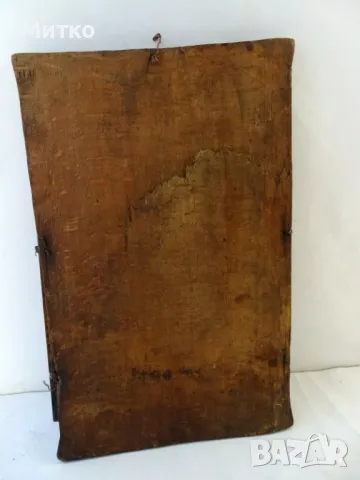 Антикварна Триптих Икона – Ръчно рисувана, дърво, XIX век, снимка 5 - Антикварни и старинни предмети - 49908084