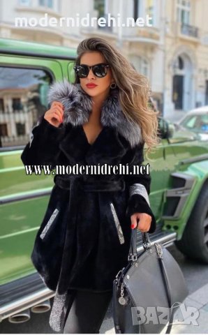 Дамско луксозно палто с лисица код 815, снимка 1 - Палта, манта - 39378811
