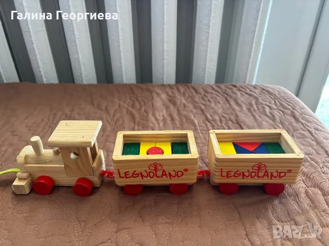 Дървено влакче за дърпане на връзка