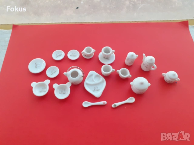 Порцеланов сервиз миниатюри - порцелан миниатюра, снимка 2 - Антикварни и старинни предмети - 53422565