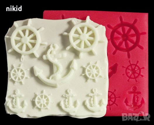 Котва Рул Малки големи силиконов молд форма фондан