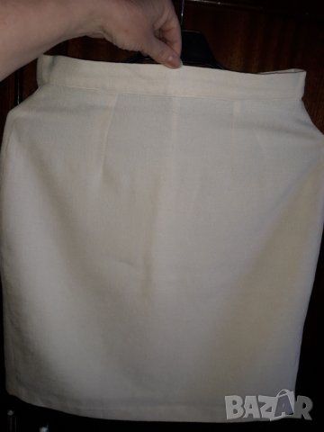 Дамски летен бял костюм къс ръкав от шантунг с подплата, снимка 11 - Костюми - 32874696