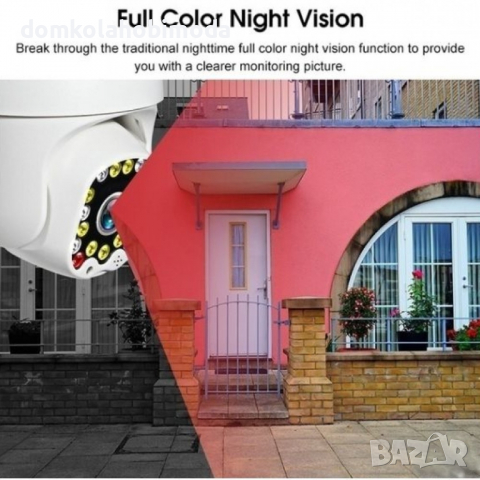 Въртяща камера с WIFI,2MP. 18 инфрареда.Слот microsd.Микрофон и високоговорител,IP66,Моушън тракинг,, снимка 6 - HD камери - 36555796