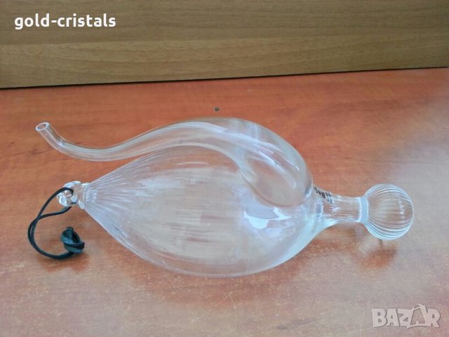 стъклена  кристална гарафа декандер , снимка 3 - Антикварни и старинни предмети - 26627126