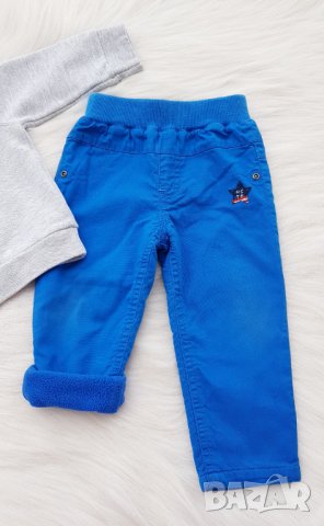 Ватиран пантолан и блуза за бебе - 6 месеца, снимка 2 - Панталони и долнища за бебе - 34846616