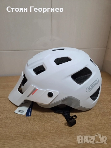 Чисто нова Велосипедна каска ABUS Modrop MIPS, Бял, Размер L