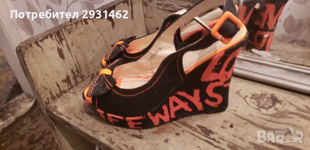 EFEKTNY OBUVKY NA PLATFORMA, STELKA 24CM, TOK 12 CM  , снимка 4 - Дамски обувки на ток - 40530530