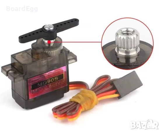 Микро сервомотор с метални зъбни колела, снимка 4 - Друга електроника - 51526917