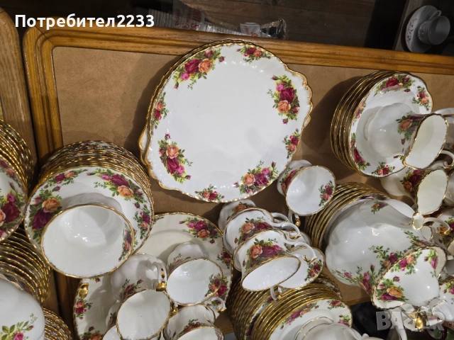 Royal Albert – Old Country Roses!  140 части • 24K позлата • Англия!  Цена: 4200 лв  Уникално голям , снимка 14 - Сервизи - 52433260