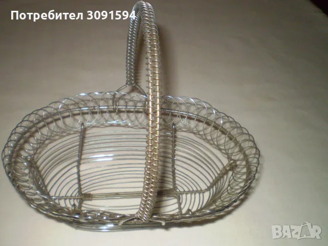 Метална кошницакошница  за плодове, плетена метална кошница плодове,  с дръжка, снимка 2 - Аксесоари за кухня - 50394831